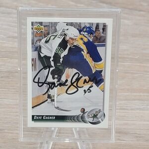 Dave Gagner Signed Autographed 1991 92 Upper Deck Minnesota North Stars